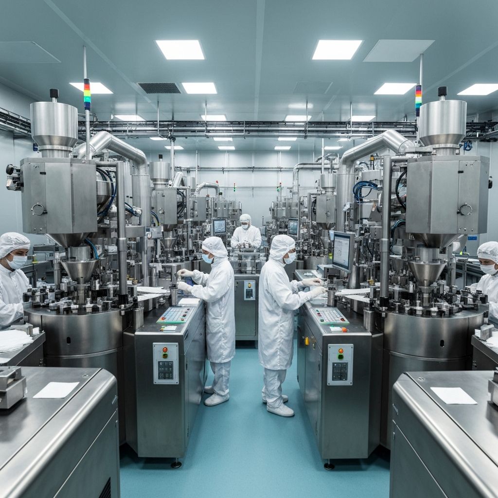 Sterile pharmaceutical manufacturing clean room